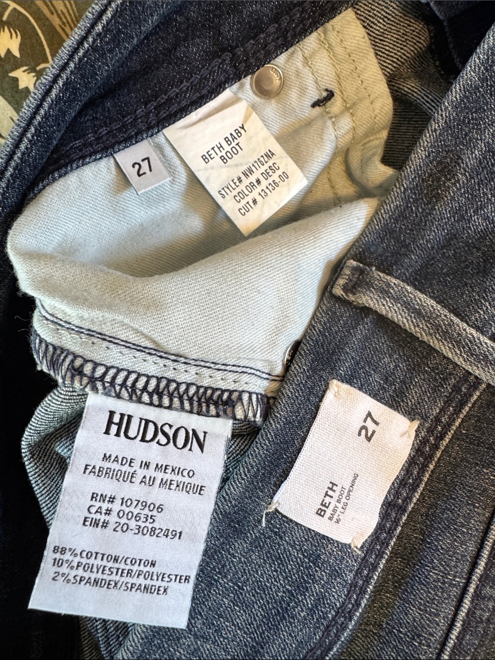 NWT Hudson Jeans Beth Baby Boot Jeans size 27 - Picture 10 of 11